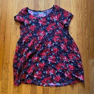 American Apparel black and red babydoll dress